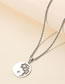 Fashion Steel Color Stainless Steel Geometric Openwork Gossip Necklace