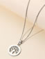 Fashion Steel Color Stainless Steel Tree Of Life Necklace