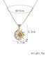 Fashion Gold Bronze Zirconium Star And Moon Necklace