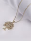 Fashion Gold Bronze Zirconium Tree Of Life Necklace