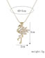 Fashion White Copper Gold Plated Zirconium Firebird Necklace