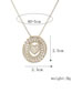 Fashion Gold Brass Gold Plated Zirconium Heart Circle Necklace