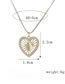 Fashion Gold Bronze Gold Plated Zirconium Heart Virgin Mary Necklace