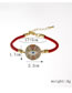 Fashion Cb0322cx Red Rope Bronze Gold Plated Zirconium Eye Geometric Bracelet