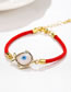 Fashion Cb0315cx Red Rope Bronze Zirconium Plated Eye Geometric Bracelet