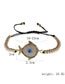 Fashion Cb0315cx Gold Black Rope Bronze Zirconium Plated Eye Geometric Beaded Bracelet