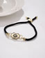 Fashion Cb0314ys Gold Black Rope Bronze Zirconium Plated Eye Beaded Bracelet