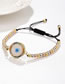 Fashion 01190cx Black Milanese Cord Bronze Zirconium Plated Eye Bracelet