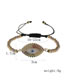 Fashion 01189cx Red Rope Bronze Zirconium Plated Eye Bracelet