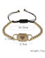 Fashion Cb0324ys Black Rope Bronze Zirconium Heart Lock Beaded Bracelet