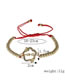 Fashion Cb0323yh Copper Bead Red Rope Bronze Zirconium Alphabet Mama Beaded Bracelet