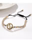 Fashion Cb0318yh Mixed Color Bead Chain Bronze Zirconium Alphabet Mama Beaded Bracelet