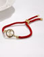 Fashion Cb0318yh Red Rope Bronze Zirconium Alphabet Mama Bracelet