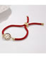 Fashion Cb0317yh Copper Bead Red Rope Bronze Zirconium Alphabet Mama Beaded Bracelet