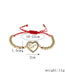 Fashion Cb0313yh Lobster Buckle Red Rope Copper Gold Plated Zirconium Letter Mama Bracelet
