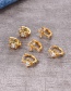 Fashion Gold Bronze Zircon Flower Earrings