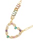 Fashion Gold Bronze Zircon Alphabet Mama Heart Pendant Necklace