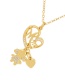 Fashion Gold Bronze Zircon Alphabet Mom Love Boy Pendant Necklace