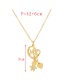 Fashion Gold Bronze Zircon Alphabet Mom Love Boy Pendant Necklace