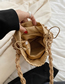 Fashion Khaki Straw Tote Bag