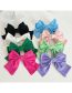 Fashion Rose Red Fabric Three-layer Bow Spring Clip