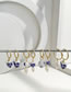 Fashion 5# Ceramic Print Oil Drop Earrings