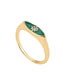 Fashion Gold Alloy Diamond Drip Oil Geometric Ring