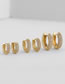 Fashion 1.3cm Gold A7-4-4-6 Brass Diamond Round Earrings