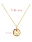 Fashion Color-2 Bronze Mama Heart Necklace With Zirconium Letters