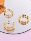 Fashion Gold Bronze Zirconium Geometric Ring