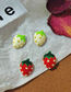 Fashion White Alloy Geometric Strawberry Stud Earrings