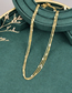 Fashion Gold Titanium Steel Gold Plated Chain Multilayer Necklace