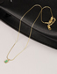 Fashion Gold Printed Green Piece Rectangle Necklace