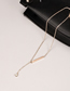 Fashion Rose Gold Titanium Steel Geometric Vertical Bar Necklace