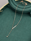 Fashion Rose Gold Titanium Steel Geometric Vertical Bar Necklace