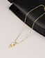Fashion Gold Titanium Steel Gold Plated Rose Necklace