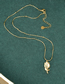 Fashion Gold Titanium Steel Gold Plated Rose Necklace