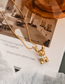Fashion Gold Titanium Steel Three-dimensional Letter Rabbit Necklace