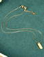Fashion Gold Titanium Alphabet Tag Necklace