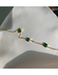 Fashion Gold Titanium Emerald Geometric Bracelet
