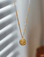 Fashion Gold Titanium Rose Medal Necklace