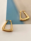 Fashion Gold Titanium Geometric Trapezoid Earrings