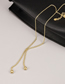 Fashion Gold Titanium Steel Gold Plated Tassel Small Gold Bean Necklace