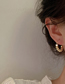 Fashion Gold Titanium Steel Geometric Round Earrings