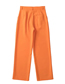 Fashion Orange Pleated Wide-leg Trousers