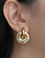 Fashion 6# Alloy Geometric Round Oiled Earrings