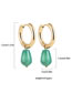 Fashion Green Resin Geometric Pearl Earrings