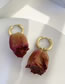 Fashion Style Three Preserved Flower Dried Flower Earrings