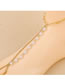Fashion Gold Alloy Pearl Panel Chain Anklet