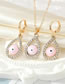 Fashion Pink Earrings Alloy Diamond Drop Eye Earrings